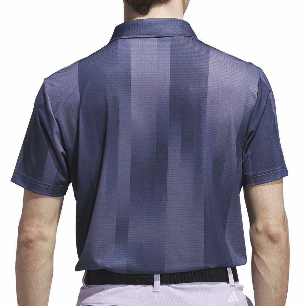 adidas Ultimate365 Mesh Radiant Print Polo Shirt - Preloved Violet/Collegiate Navy Perfect Comfort Wear