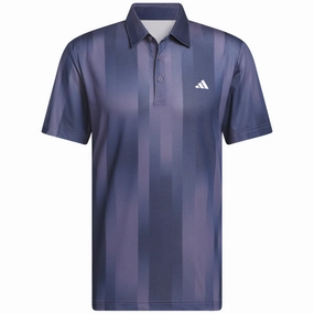 adidas Ultimate365 Mesh Radiant Print Polo Shirt - Preloved Violet/Collegiate Navy Adaptable