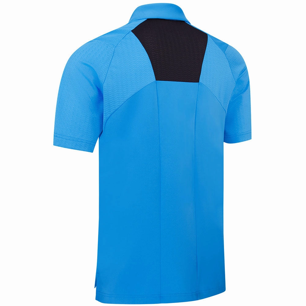 Boat Neck Callaway Odyssey Ventilated Block Polo Shirt - Malibu Blue