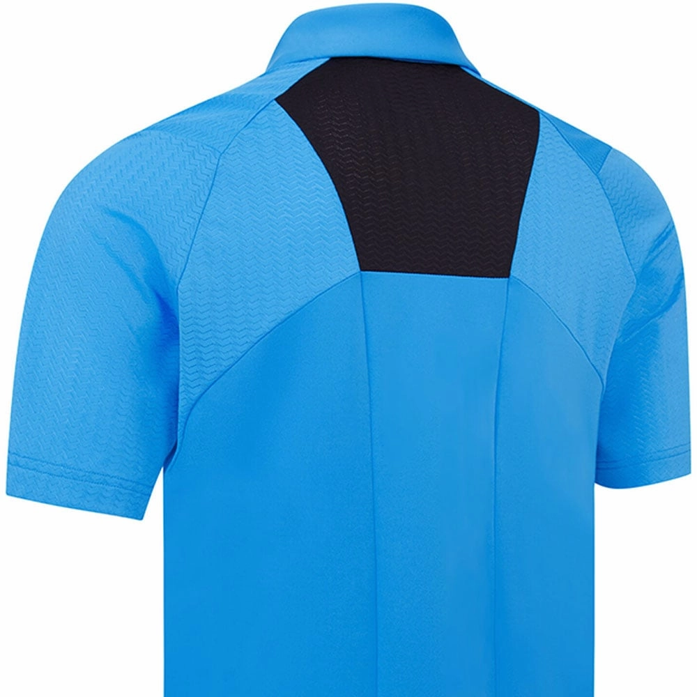 PocketDetail City Fashion Callaway Odyssey Ventilated Block Polo Shirt - Malibu Blue
