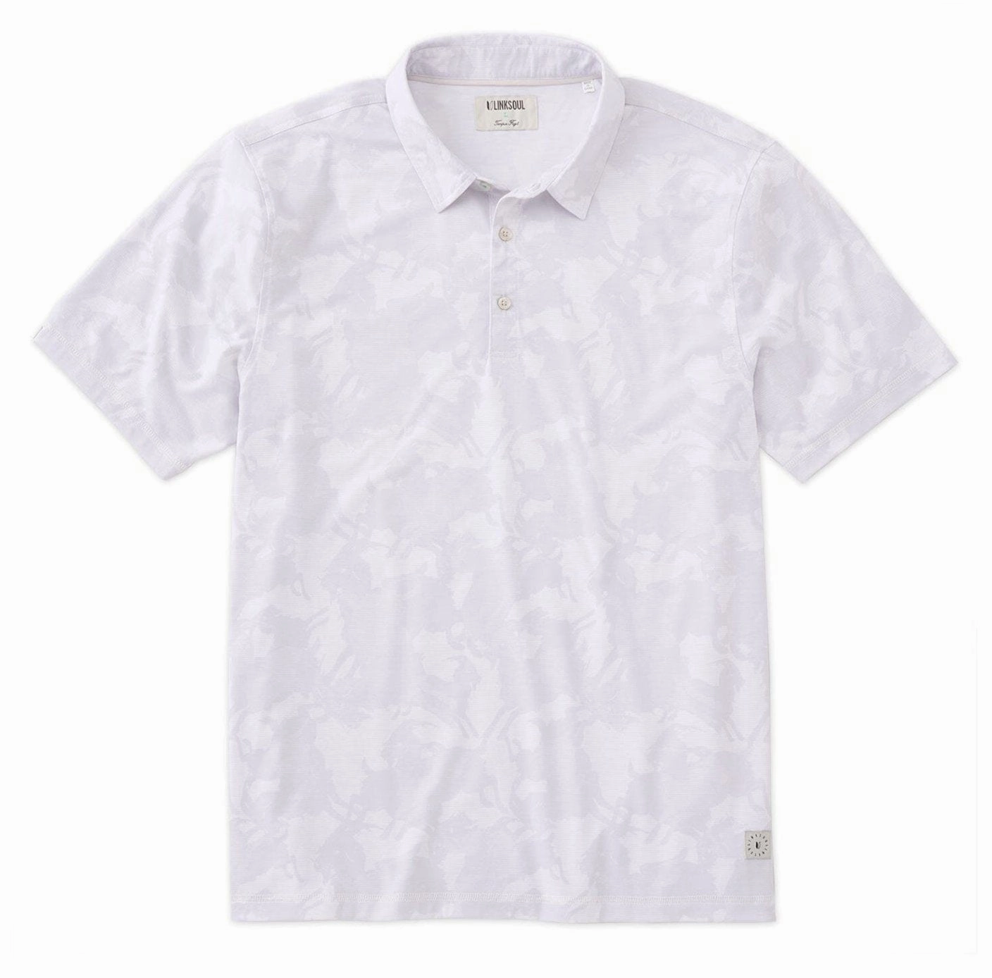 Linksoul Delray Camo Print Polo Layered Hem Reinforcement Professional Look