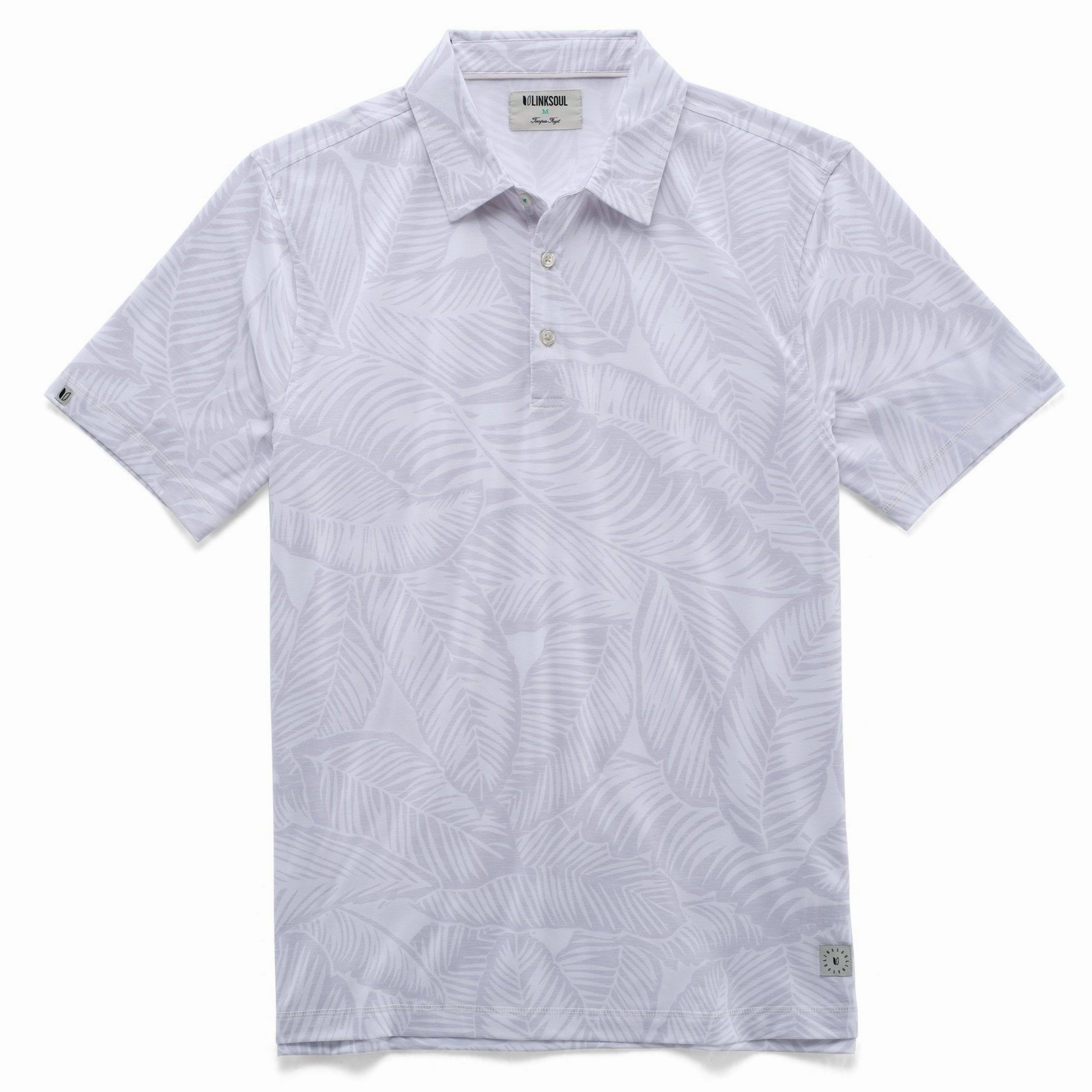 Linksoul Delray Large Palm Print Polo Colorfast Dye Process