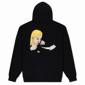 Contrast Stitching Accents Urban Mode RIPNDIP Coconerm Hoodie - Black