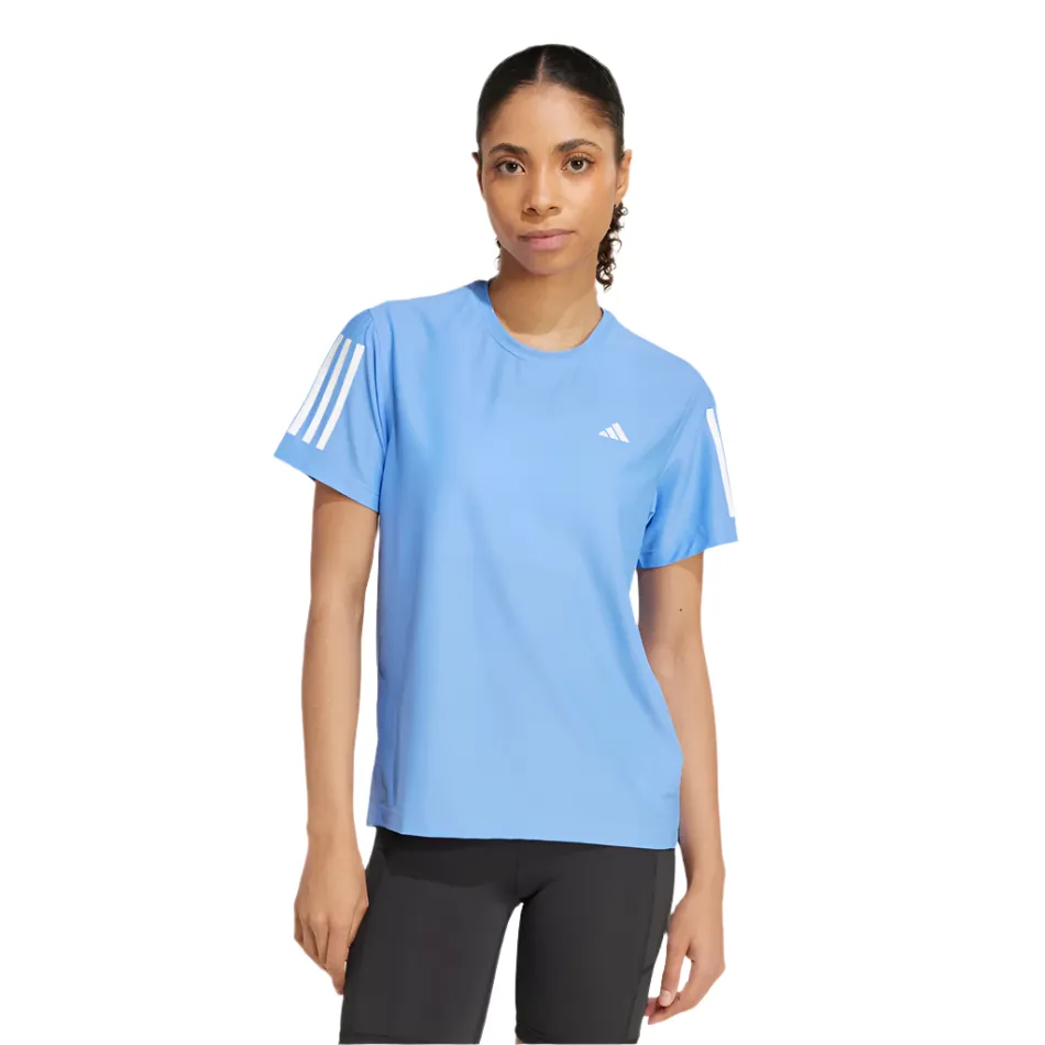 Long-Lasting Comfort Adidas Women's Own The Run T-Shirt in Blue Fusion AW25 Seasonal Comfort Style