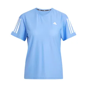 Long-Lasting Comfort Adidas Women's Own The Run T-Shirt in Blue Fusion AW25 Christmas Biodegradable Options