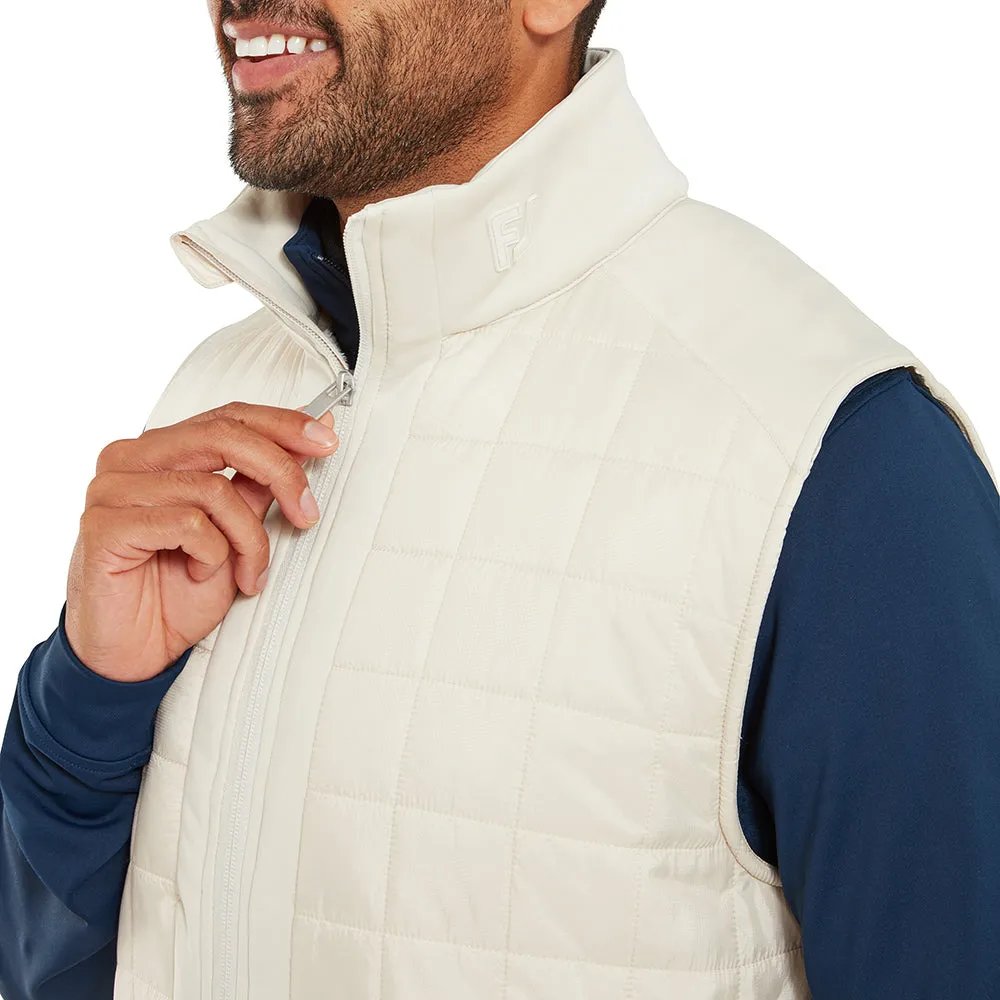 FootJoy Thermoseries Lightweight Insulated Vest - Stone Low Profile Collars