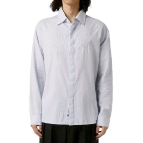 UV Protection Elegant Finish Former Puncture Long Sleeve Shirt - White