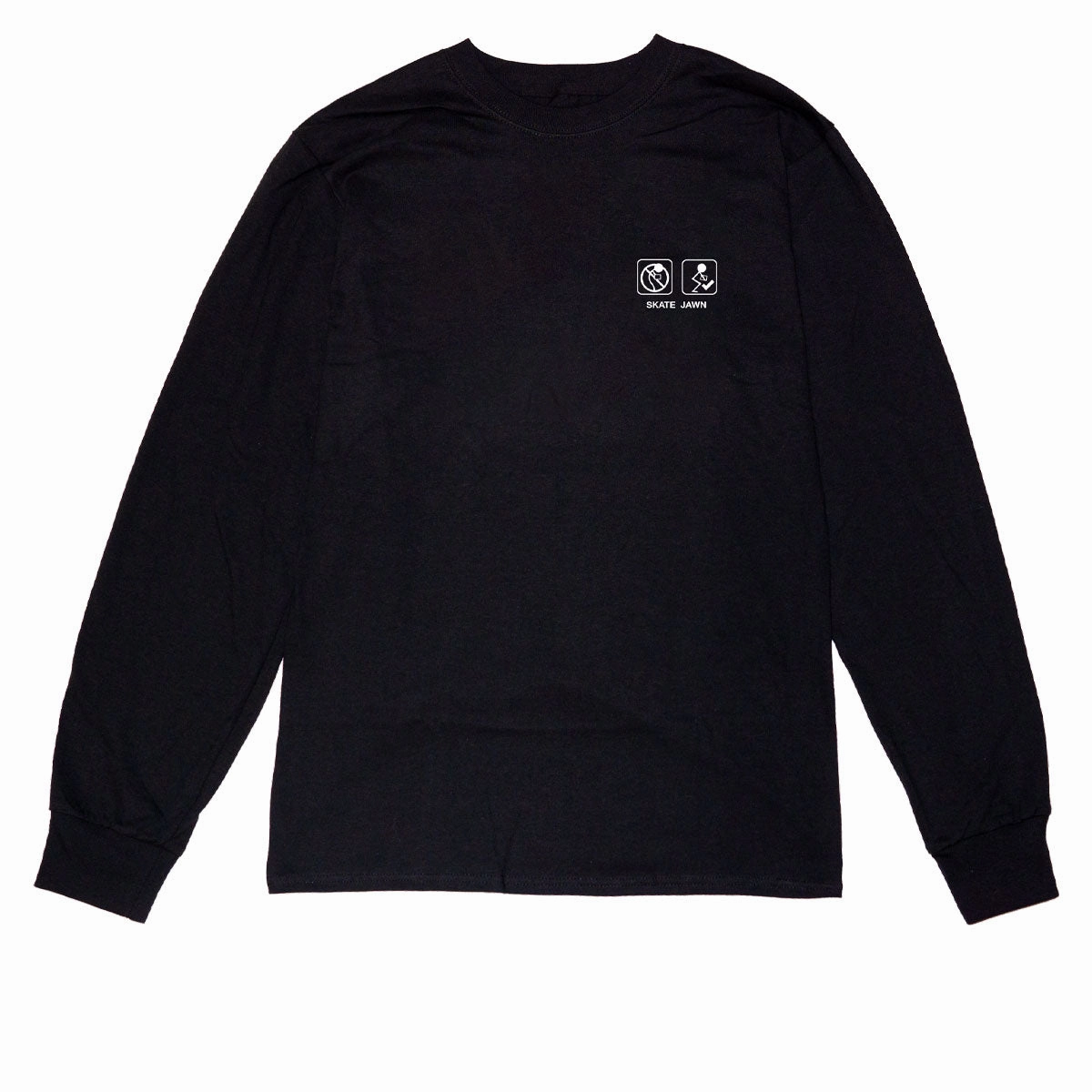 Colorfast Dye Outdoor Trend Skate Jawn Shipping Long Sleeve T-Shirt - Black