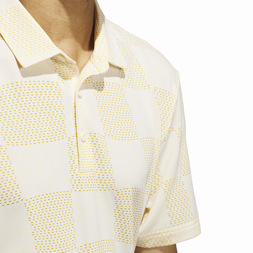 adidas Textured Polo Shirt - Ivory NonIrritating Fabric
