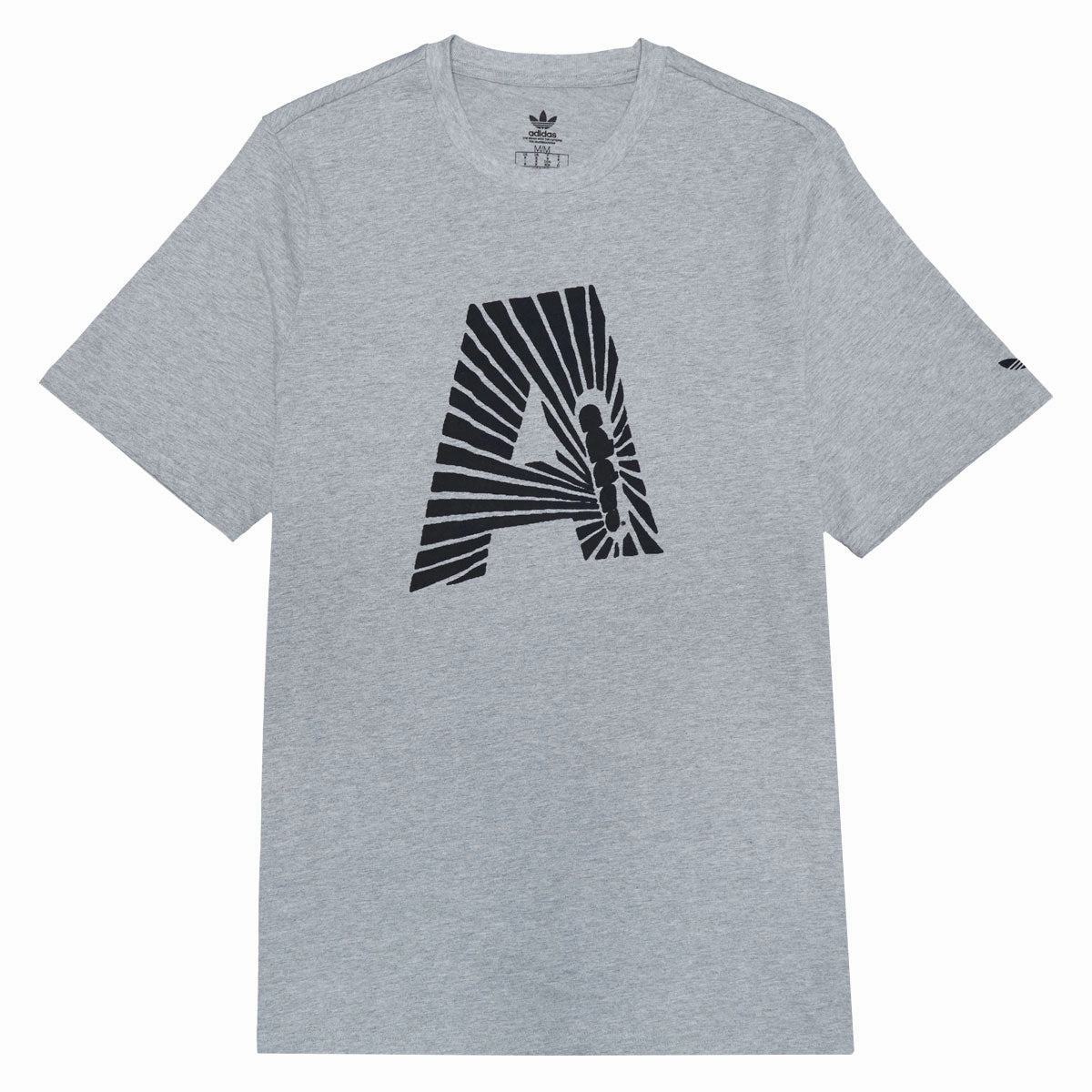 Adidas Adi A Skate T-Shirt - Medium Grey Heather/Black Fresh Vibes