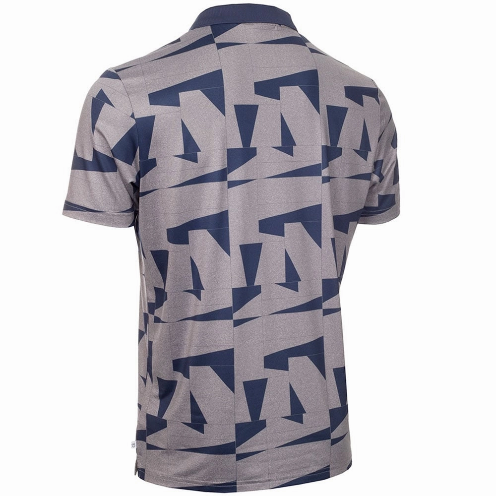 Beachwear Comfortable And Versatile Calvin Klein Hexta Printed Polo Shirt - Navy/Grey Marl