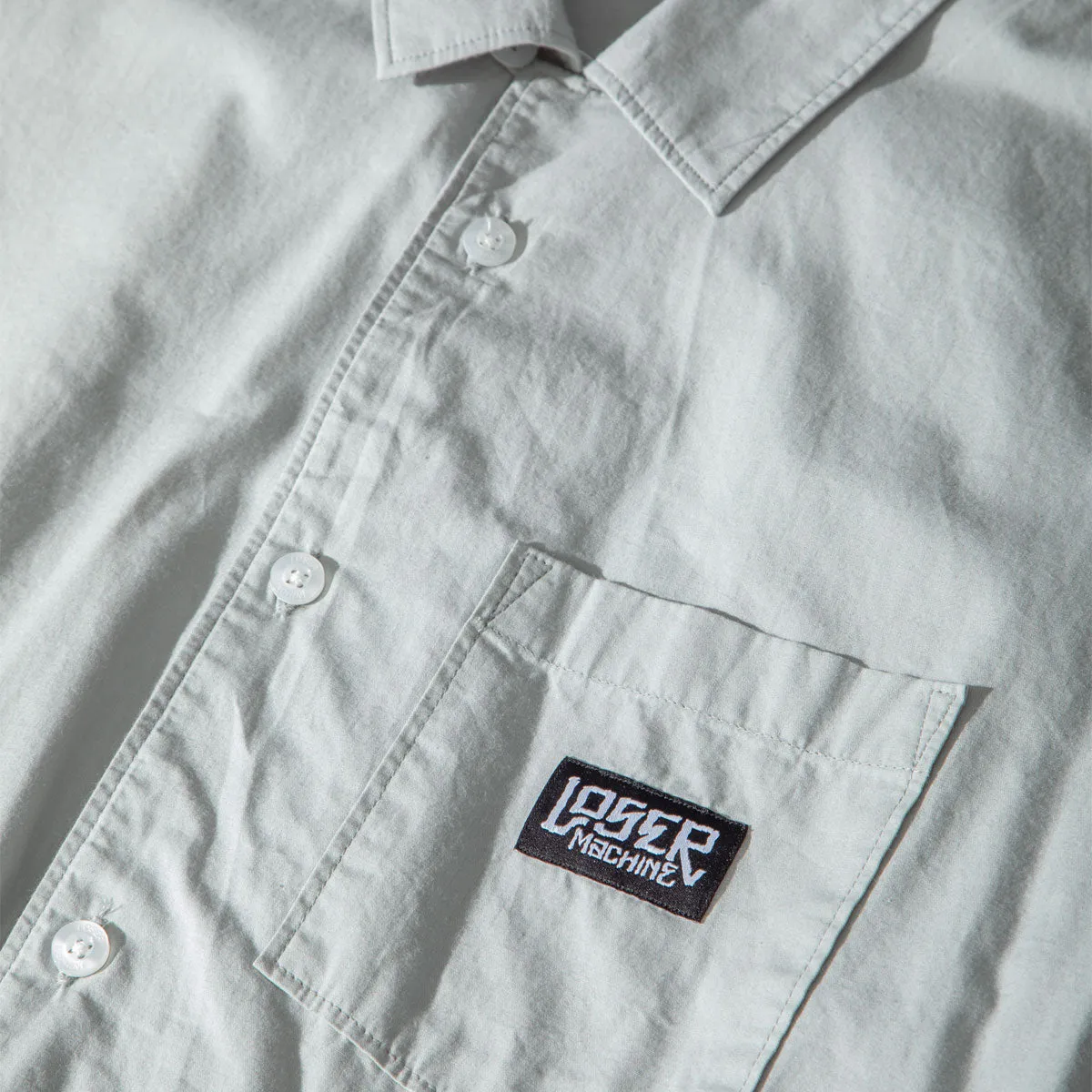 Reinforced Shoulders Waffle Weave Loser Machine Guadalupe Shirt - Grey