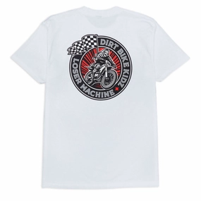 Loser Machine Death Race T-Shirt - White Comfy Wardrobe Low Impact Manufacturing