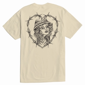 Reinforced Neckline Loser Machine Simple Pleasures T-Shirt - Cream