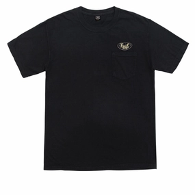 Relaxed Outfit Loser Machine Smoking Lounge Pocket T-Shirt - Black