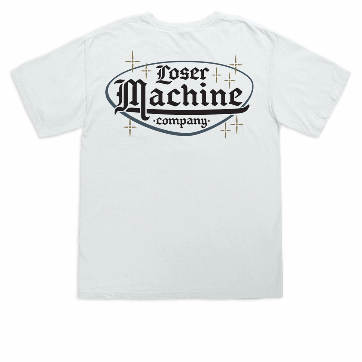 Abstract print Loser Machine Smoking Lounge Pocket T-Shirt - White
