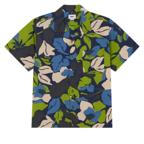 Obey Maxwell Woven Shirt - Navy Multi Neutral Tone Layered Collar