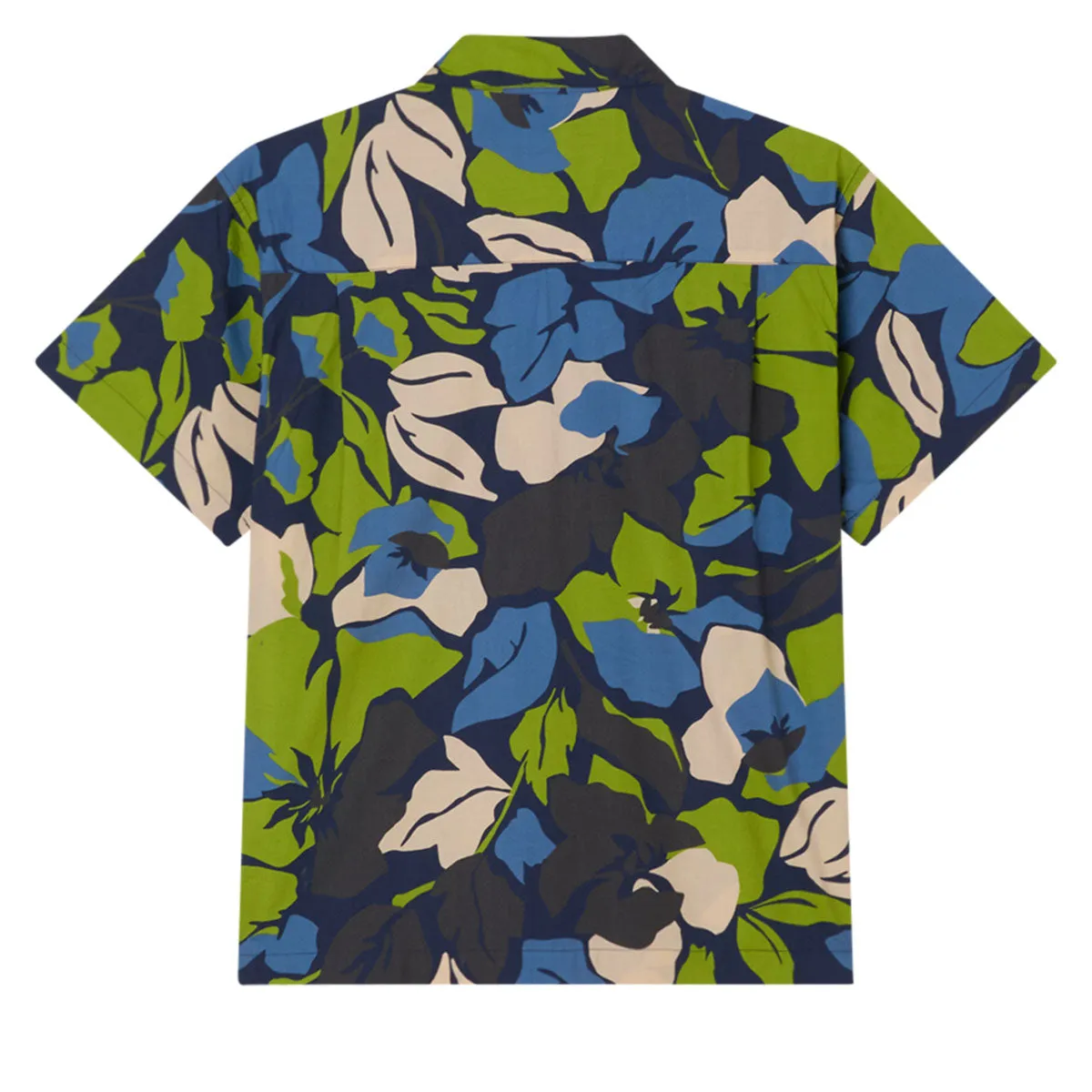 Obey Maxwell Woven Shirt - Navy Multi Geometric Print Casual Sophistication