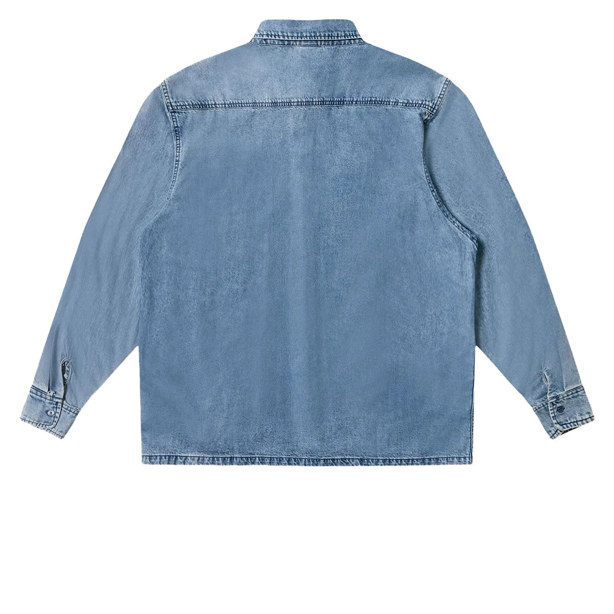Midweight Textile Resort Wear Rivvia VV Denim Long Sleeve Shirt - Blue Wash