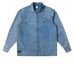 Streamlined Design Durable Quality Rivvia VV Denim Long Sleeve Shirt - Blue Wash