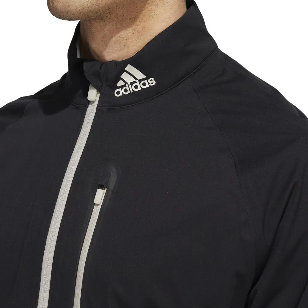 Recycled Material Blend Flexible Fiber Fill adidas RAIN.RDY Waterproof Jacket - Black