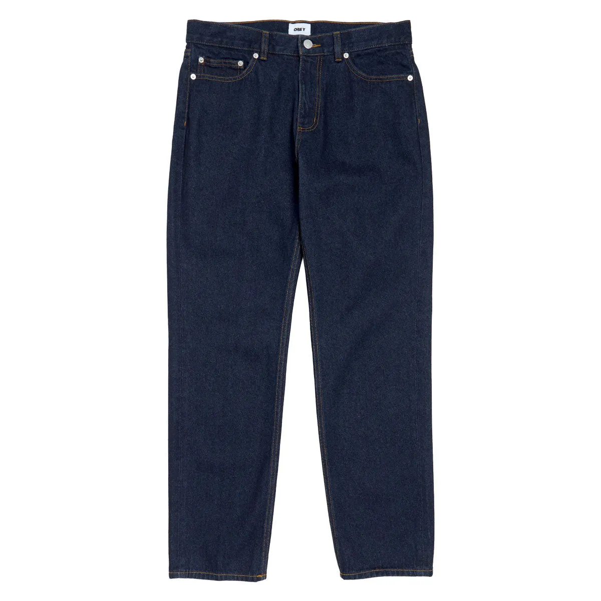 Obey Bender Denim Jeans - Rinse Indigo Cozy Layering Trendy Design
