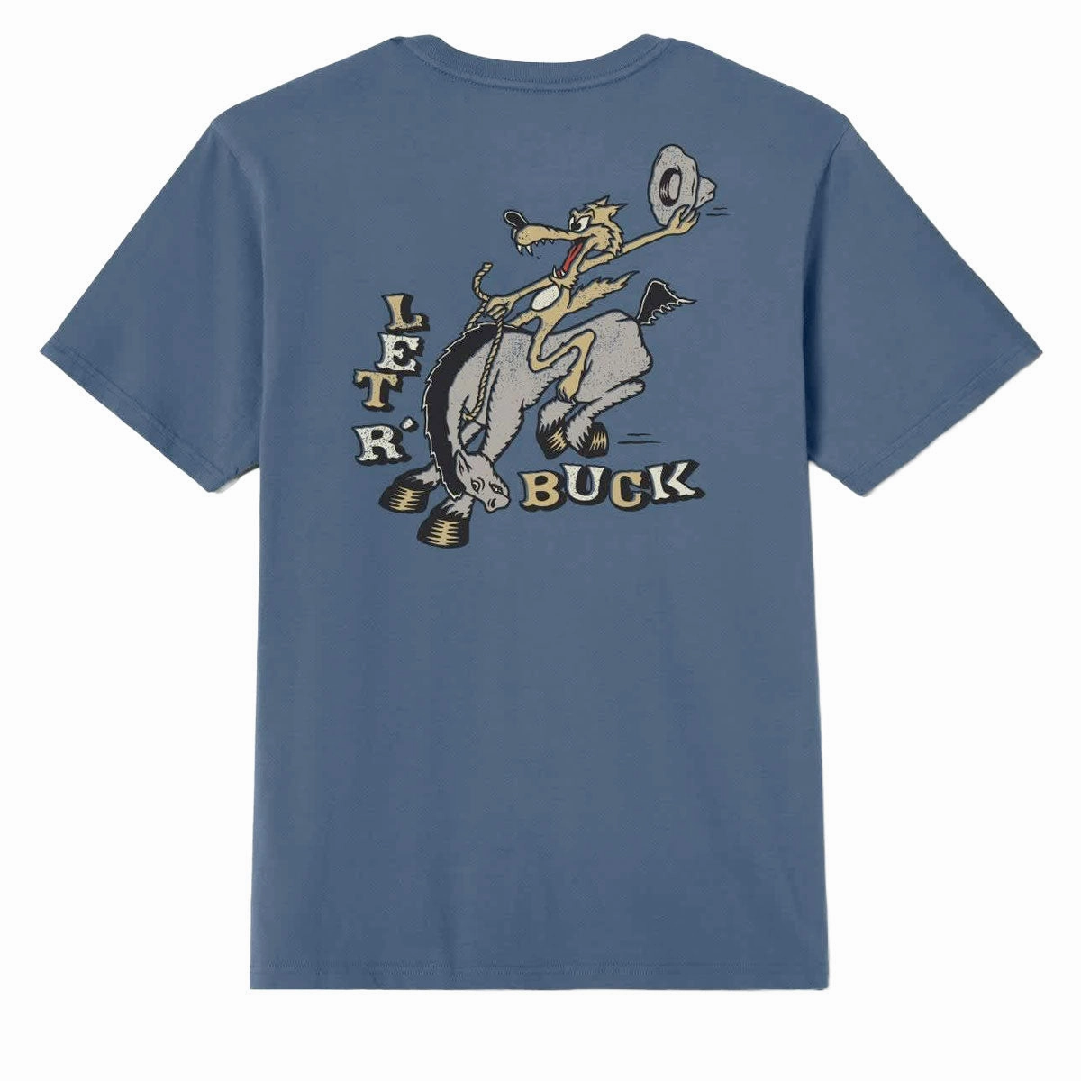 Leisure Casual Brixton Buck Club T-Shirt - Harbor Blue