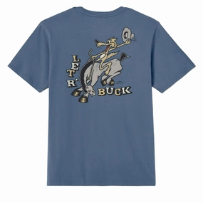 Leisure Casual Brixton Buck Club T-Shirt - Harbor Blue