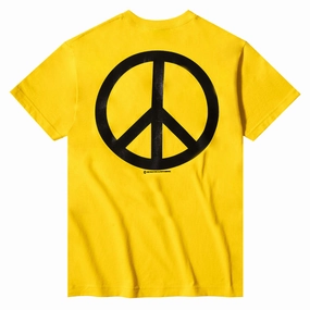 Violet Peace T-Shirt - Yellow Stylish Outfit
