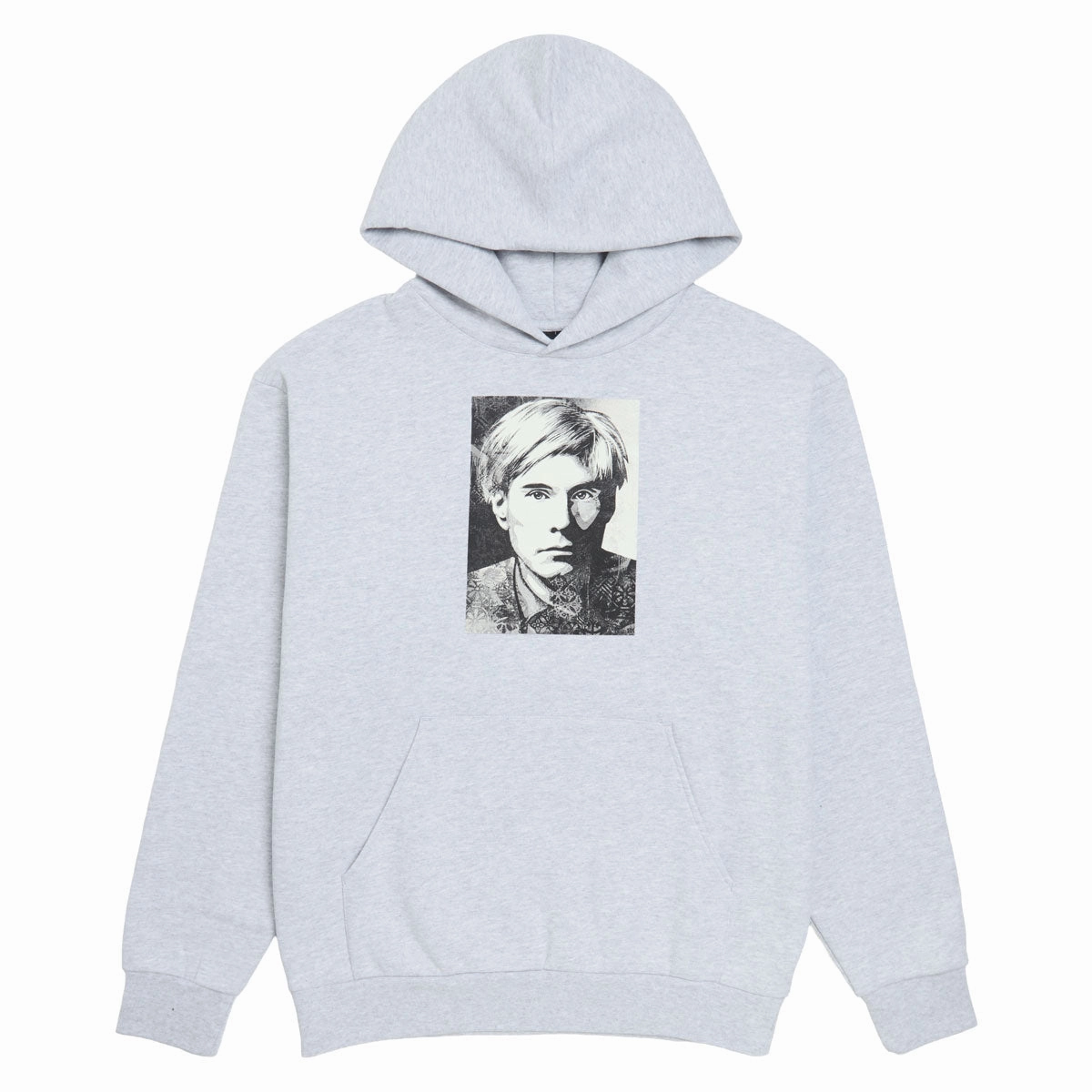 Obey Warhol Hoodie - Heather Grey Functional Anti Pill Finish