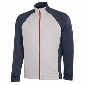 Galvin Green Darwin Full Zip Pullover - Cool Grey/Navy Cold Weather Gear Daily Style