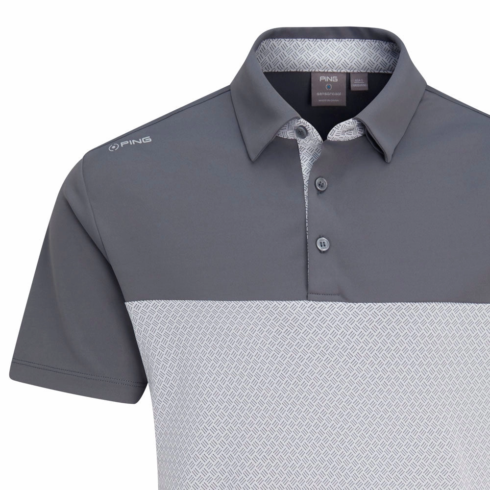 Cozy Feeling Office Attire Ping Hall Polo Shirt - Rock/Grey