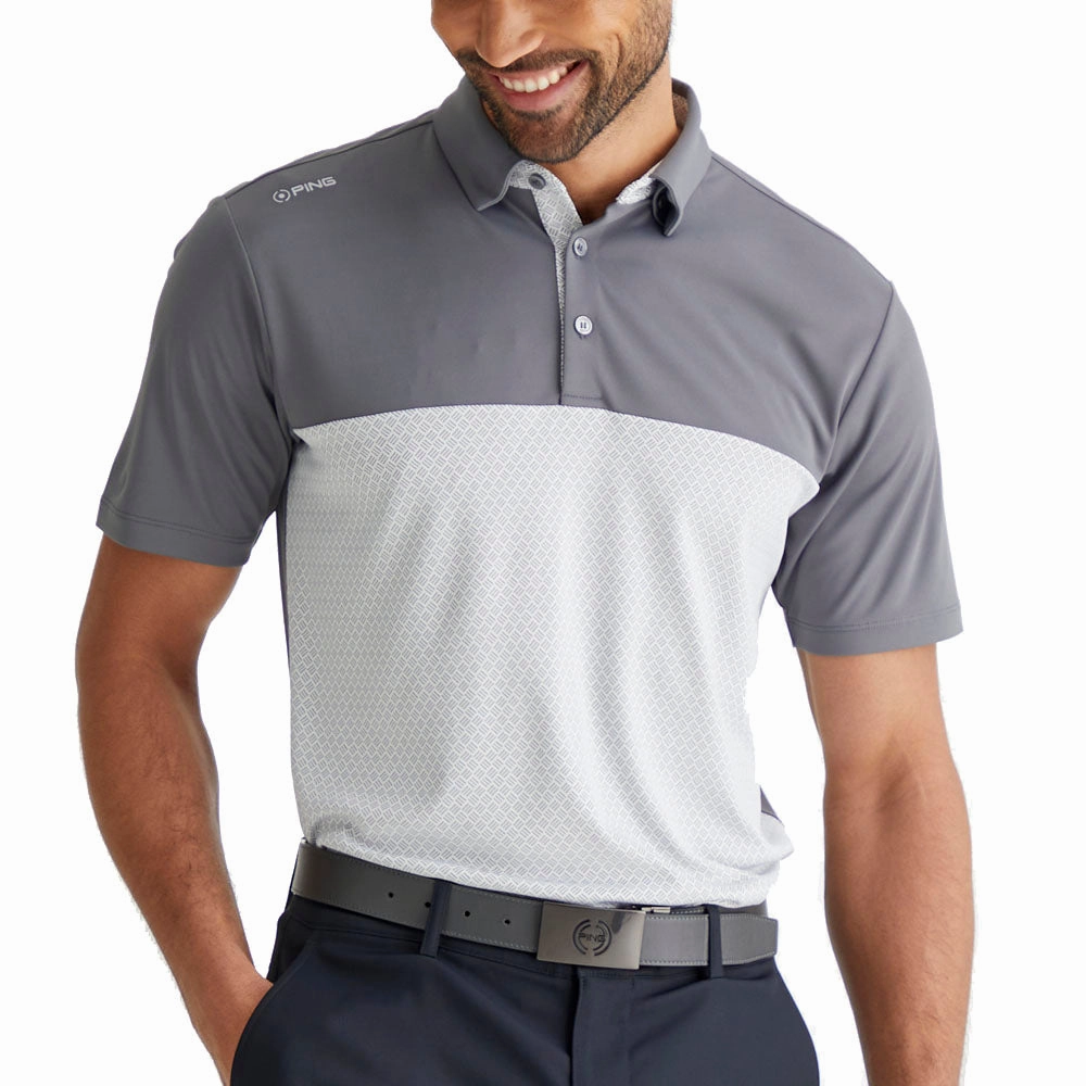 Ping Hall Polo Shirt - Rock/Grey Non Irritating Tags Outdoor Trend Look