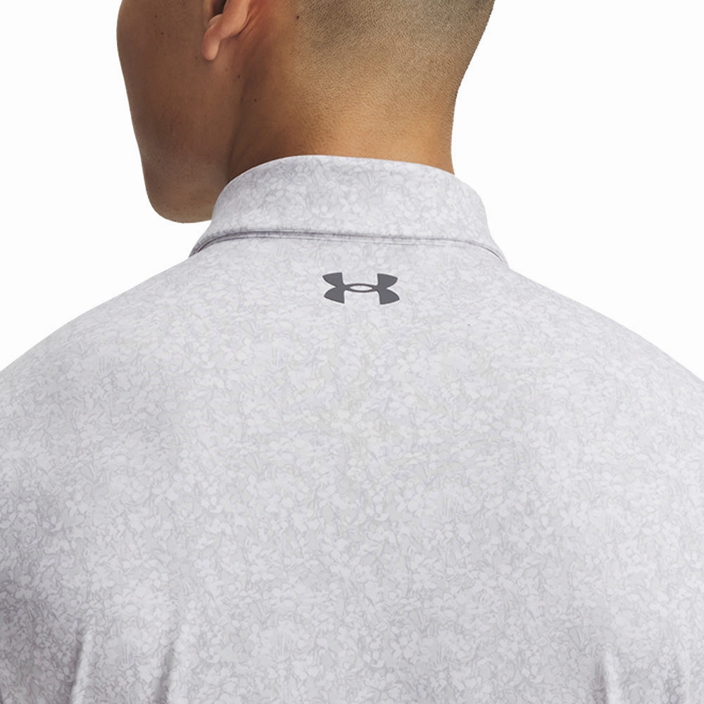 Comfortable Design Modern innovation Under Armour Playoff 3.0 Printed Polo Shirt - White/Halo Gray/Castlerock