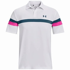 winter warmth Under Armour T2G Colour Block Polo Shirt - White