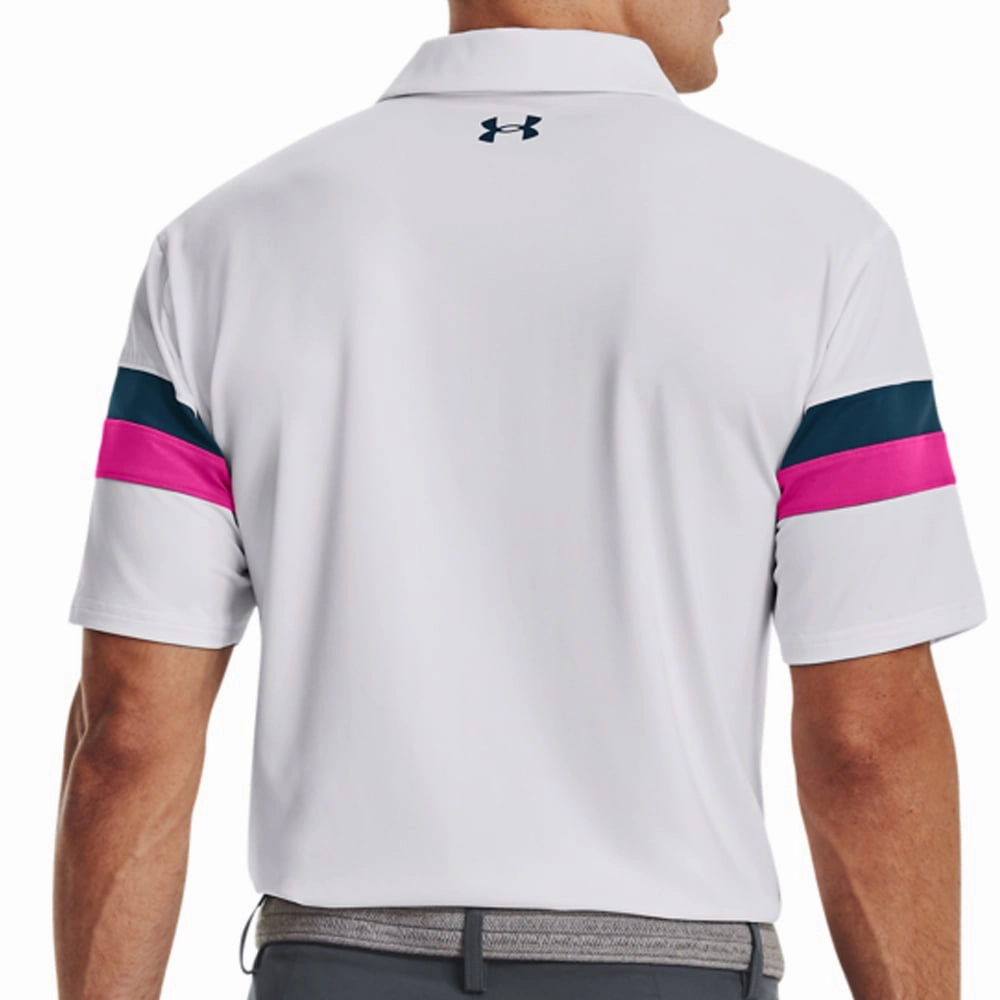 Soft and Lightweight Comfortable apparel Under Armour T2G Colour Block Polo Shirt - White