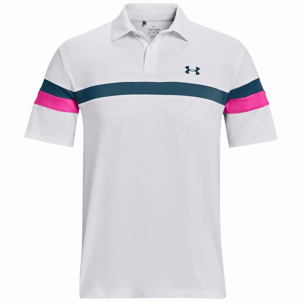 winter warmth Under Armour T2G Colour Block Polo Shirt - White