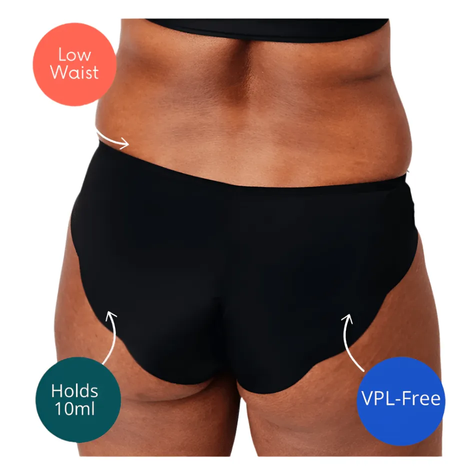 NIXI Body Sarah Sporty Leak Proof Women's Underwear in Black Fresh Breath