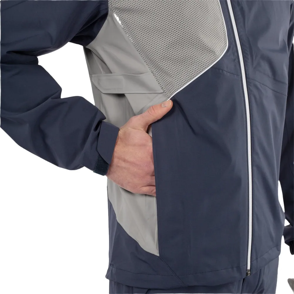 SoftshellMaterial Galvin Green Ames Waterproof DRYVR Jacket - Navy/Cool Grey