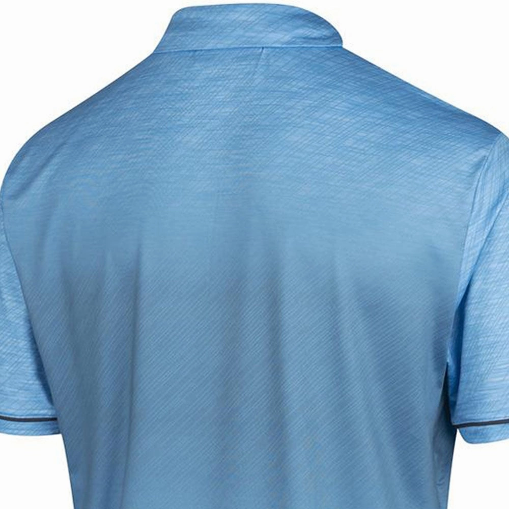 Classic Layer Wear Breezy Design Island Green Gradient Print Polo Shirt - Aqua Marl