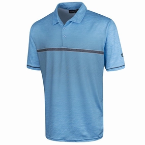 Island Green Gradient Print Polo Shirt - Aqua Marl Seasonal Staple Urban Streetwear