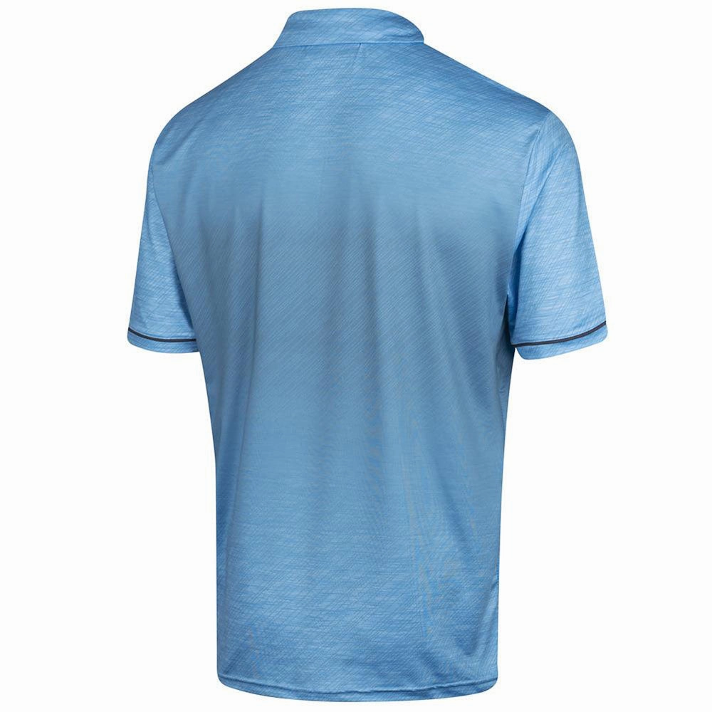 Wrinkle Free Fabric Island Green Gradient Print Polo Shirt - Aqua Marl