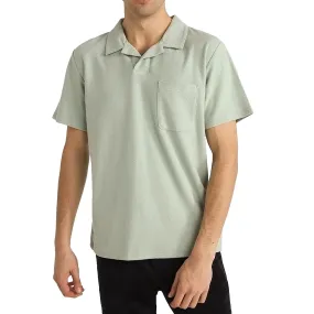 Winter Layering Rhythm Vintage Terry Polo Shirt - Seafoam