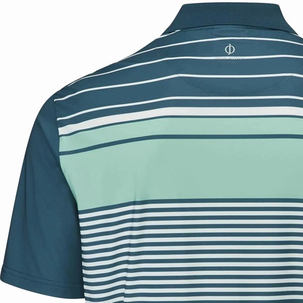 Cool Fit Oscar Jacobson Croft Polo Shirt - Aqua/White