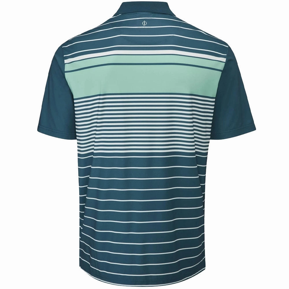Cozy Look Wear Oscar Jacobson Croft Polo Shirt - Aqua/White