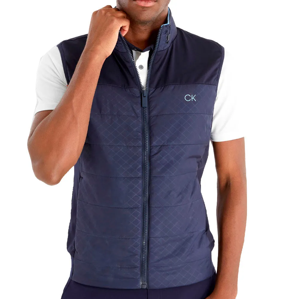 Clear Ventilated Side Panels Calvin Klein Malden Hybrid Gilet - Navy