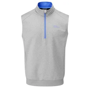 High Visibility Details Oscar Jacobson Trent Tour 1/2 Zip Golf Vest - Light Grey