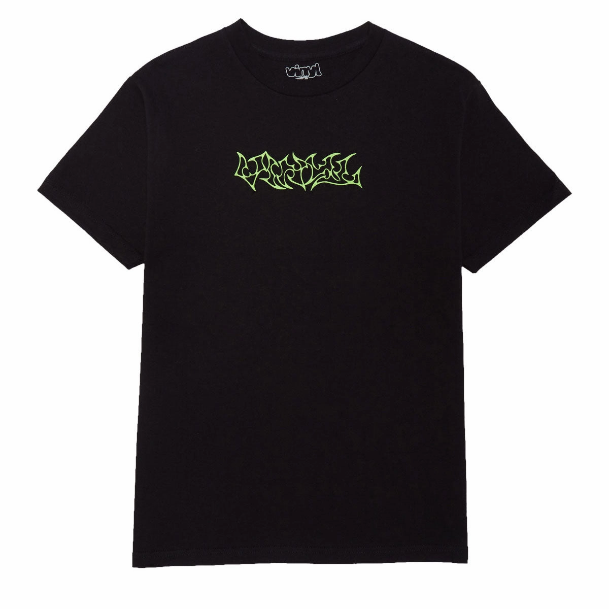 Easy Care Fabric Comfort and Fit Vinyl Tribal T-Shirt - Black
