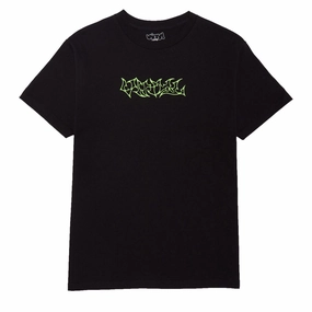 Easy Care Fabric Comfort and Fit Vinyl Tribal T-Shirt - Black