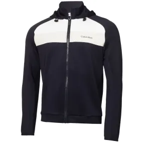 Calvin Klein Fracture Hooded Full Zip Jacket - Navy Chill Commute Fit Heat Retention